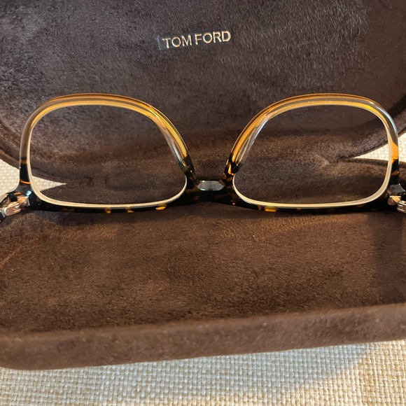 Tom Ford Brown Tortoise Eyeglasses - Picture 3 of 6